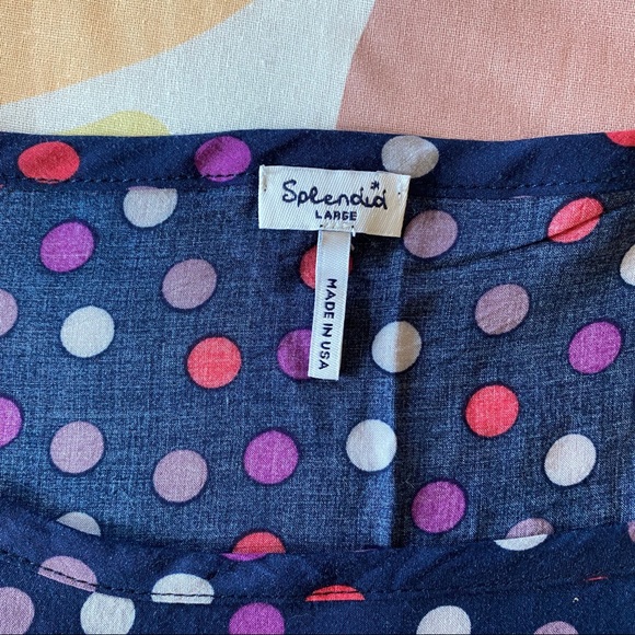 Splendid Large Polka Dot Blouse - Picture 4 of 5